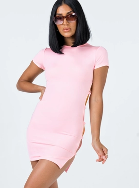 Brentwood Mini Dress Pink Feminine Fit Cool Look
