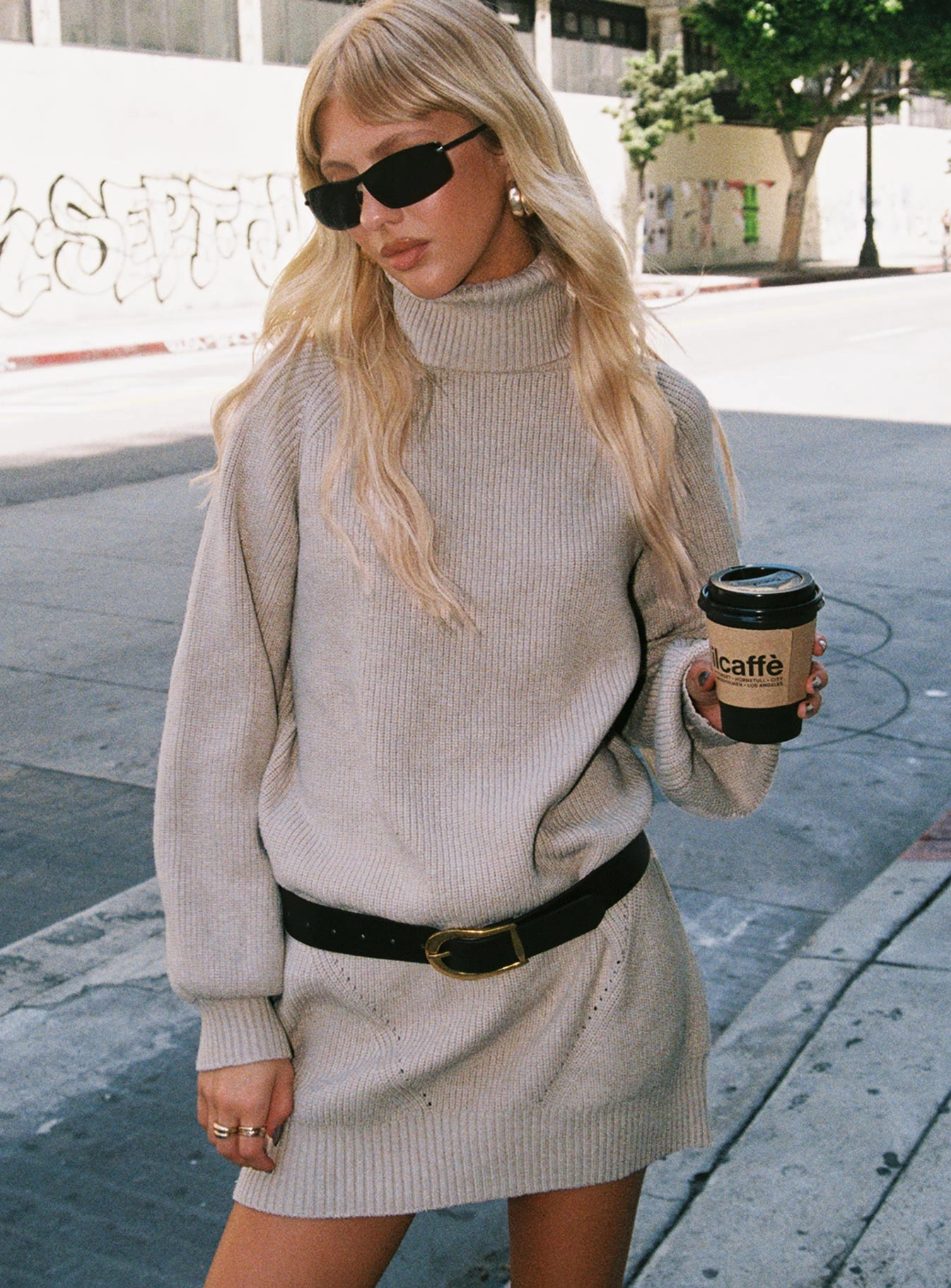 Mellow Sweater Dress Cream Urban Cool Smart and Sleek