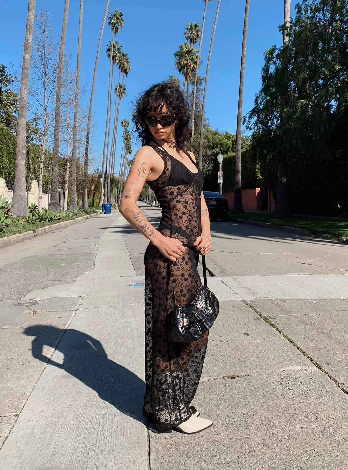 Britton Lace Maxi Dress Black Urban Style