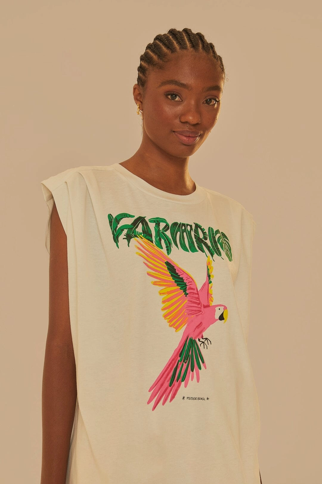 Off-White Farm Rio Pleat Organic Cotton T-Shirt Thermal Regulation Fabric