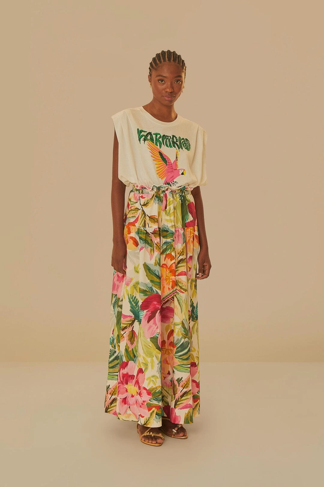 Off-White Farm Rio Pleat Organic Cotton T-Shirt Airflow Ventilation