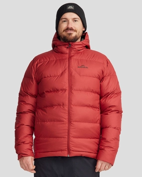 Noise Free Material Glove Compatible Cuffs Men's Epiq Hooded Down Jacket - Pinot