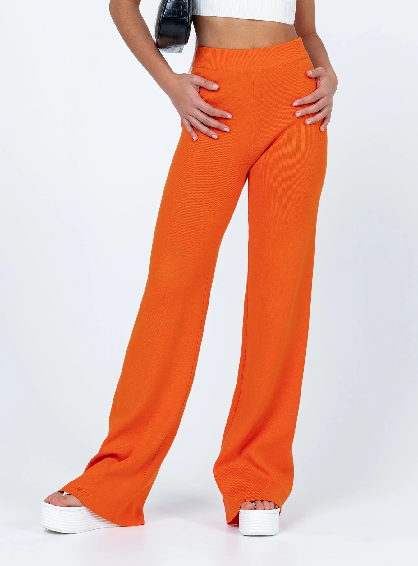 Byrone Knit Pants Orange FlexibleStretchWeave