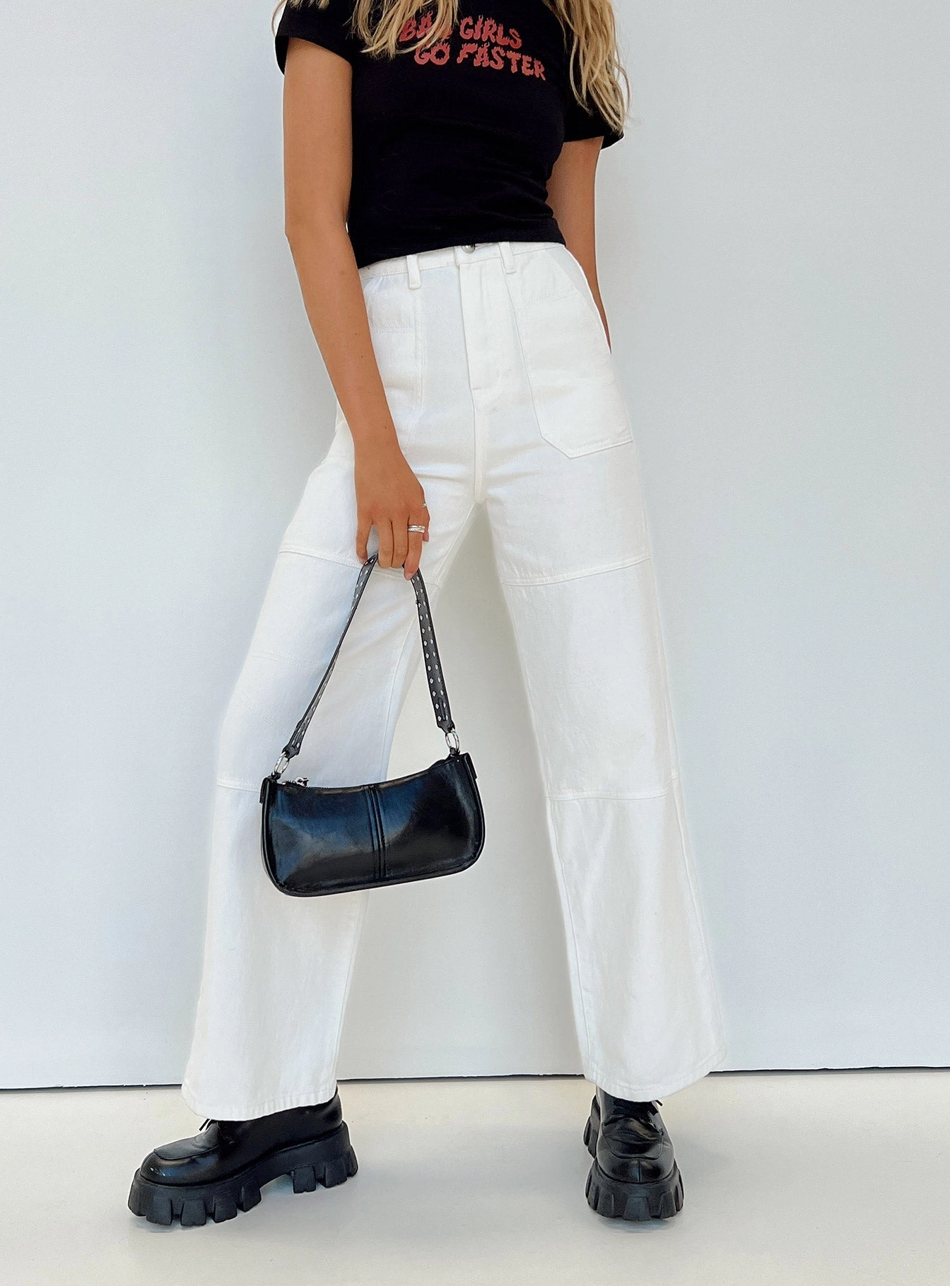 Closet Must Calcetto Wide Leg Jeans White