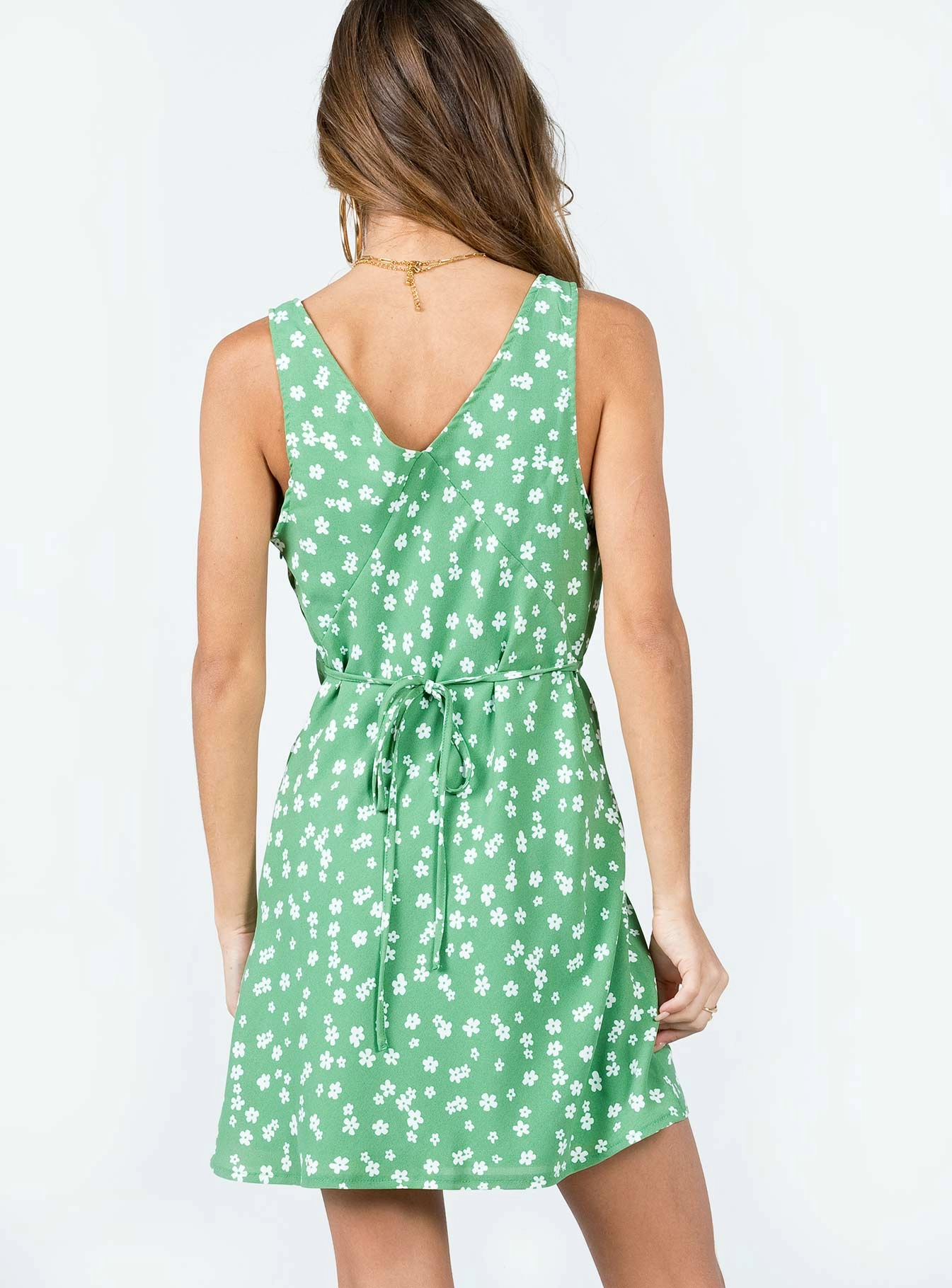 Nellie Mini Dress Sage Floral Bodycon Fit