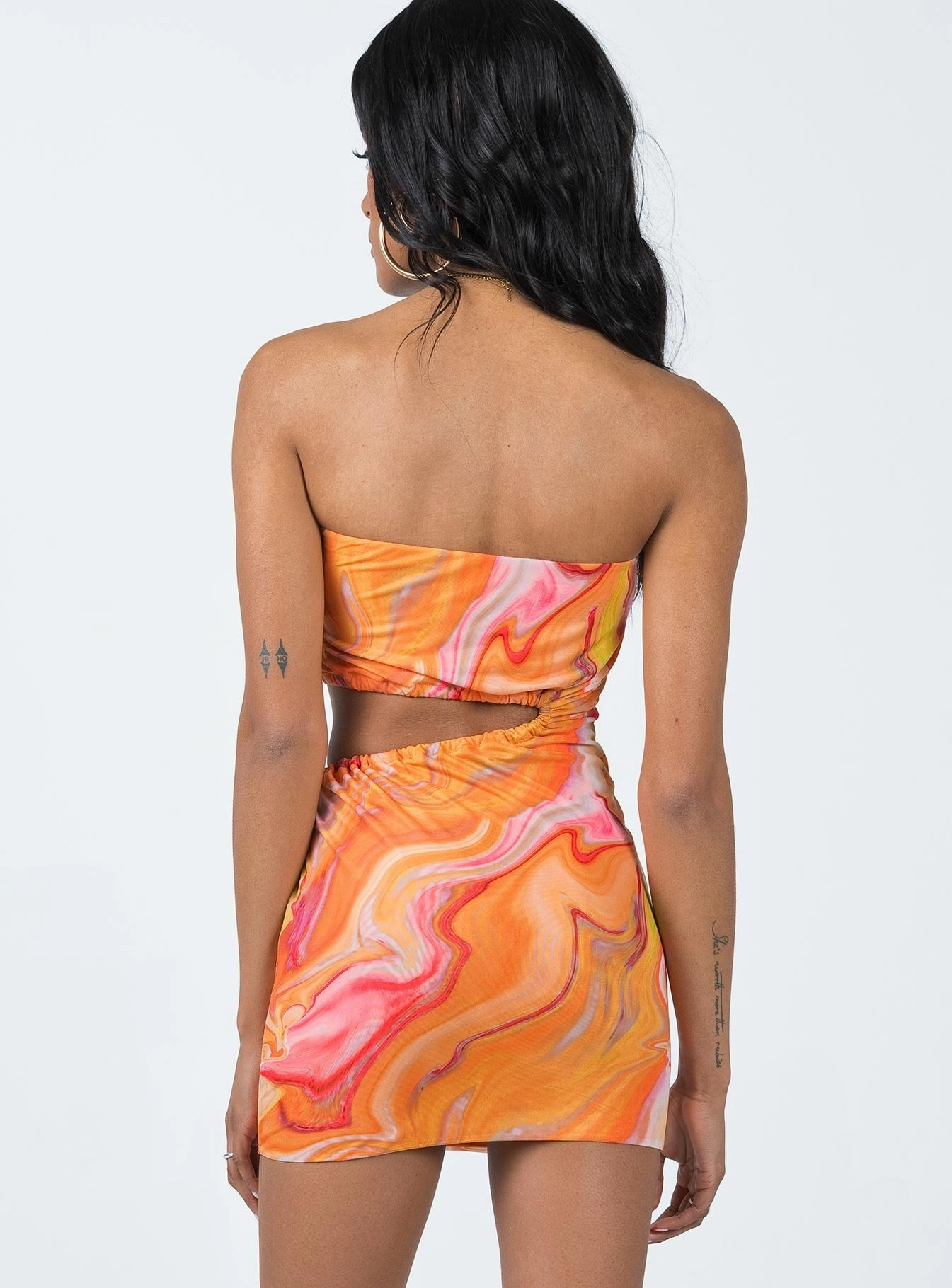 Office Friendly Baxia Mini Dress Orange