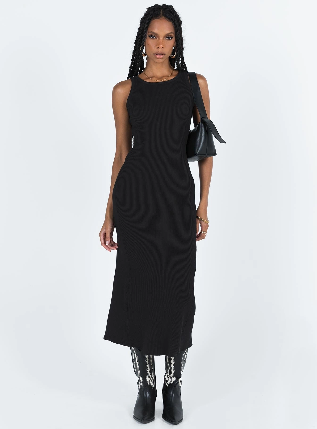 Thalma Midi Dress Black Office Mood Sophisticated Style