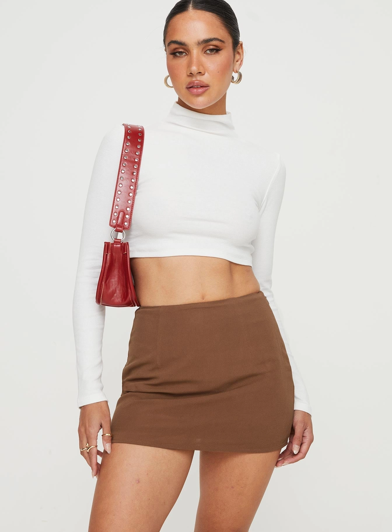 Caraliia Mini Skirt Brown Laidback Mood