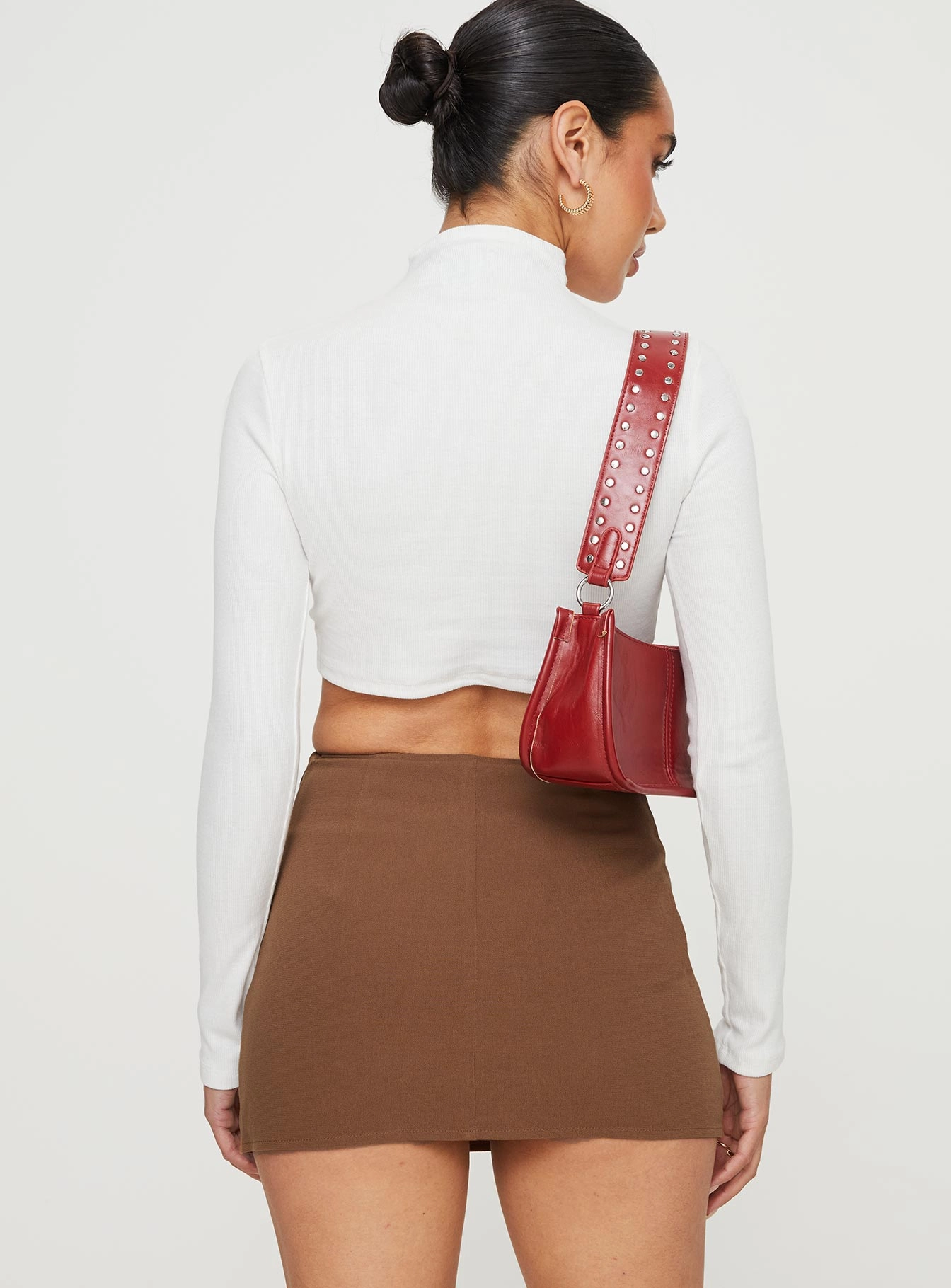 Caraliia Mini Skirt Brown Knitted Fabric Neutrals Only