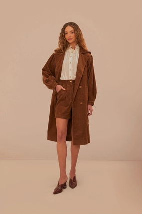 Caramel Corduroy Shorts Casual Design dress shorts