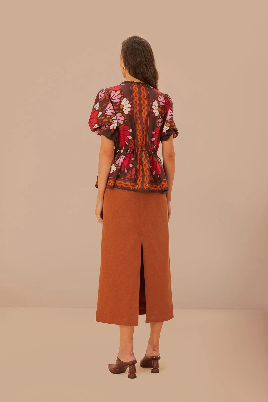 Caramel Midi Skirt Smart Edge
