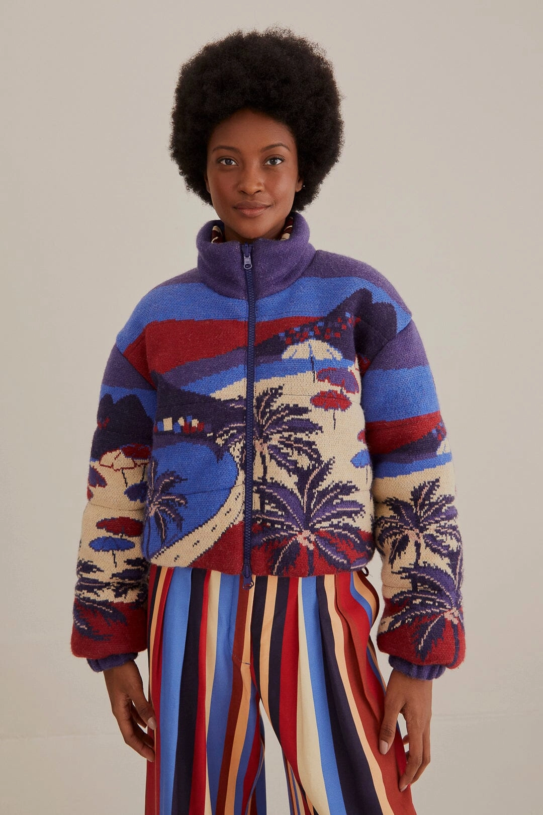 Modern Layers Carioca Tricot Puffer Jacket