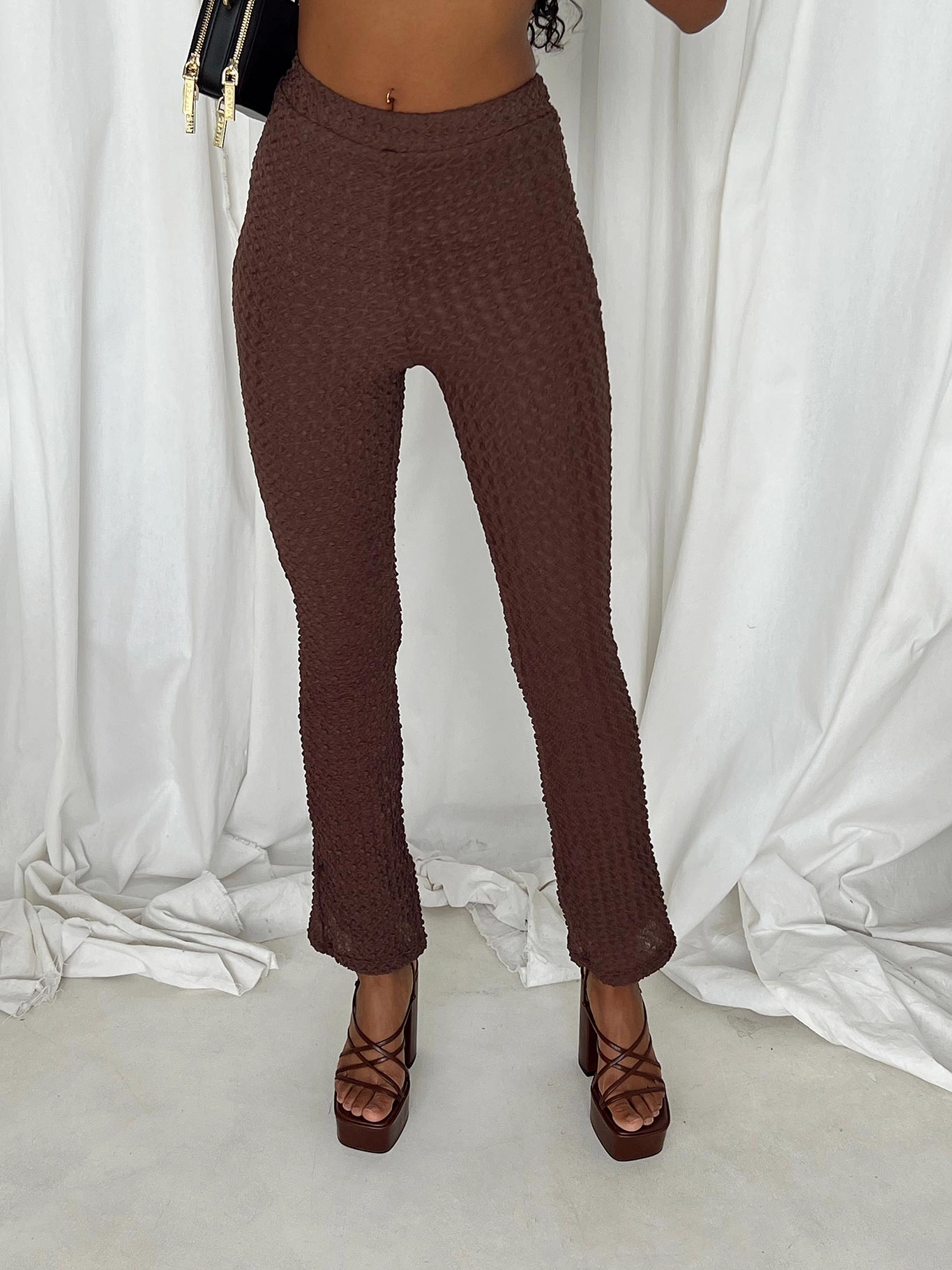 Carlie Set Brown Stretch Layer Fit