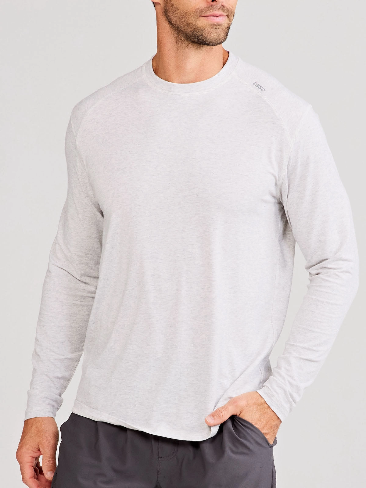 Textured Fabric Finish FoldableFeature Carrollton Long Sleeve Fitness T-Shirt