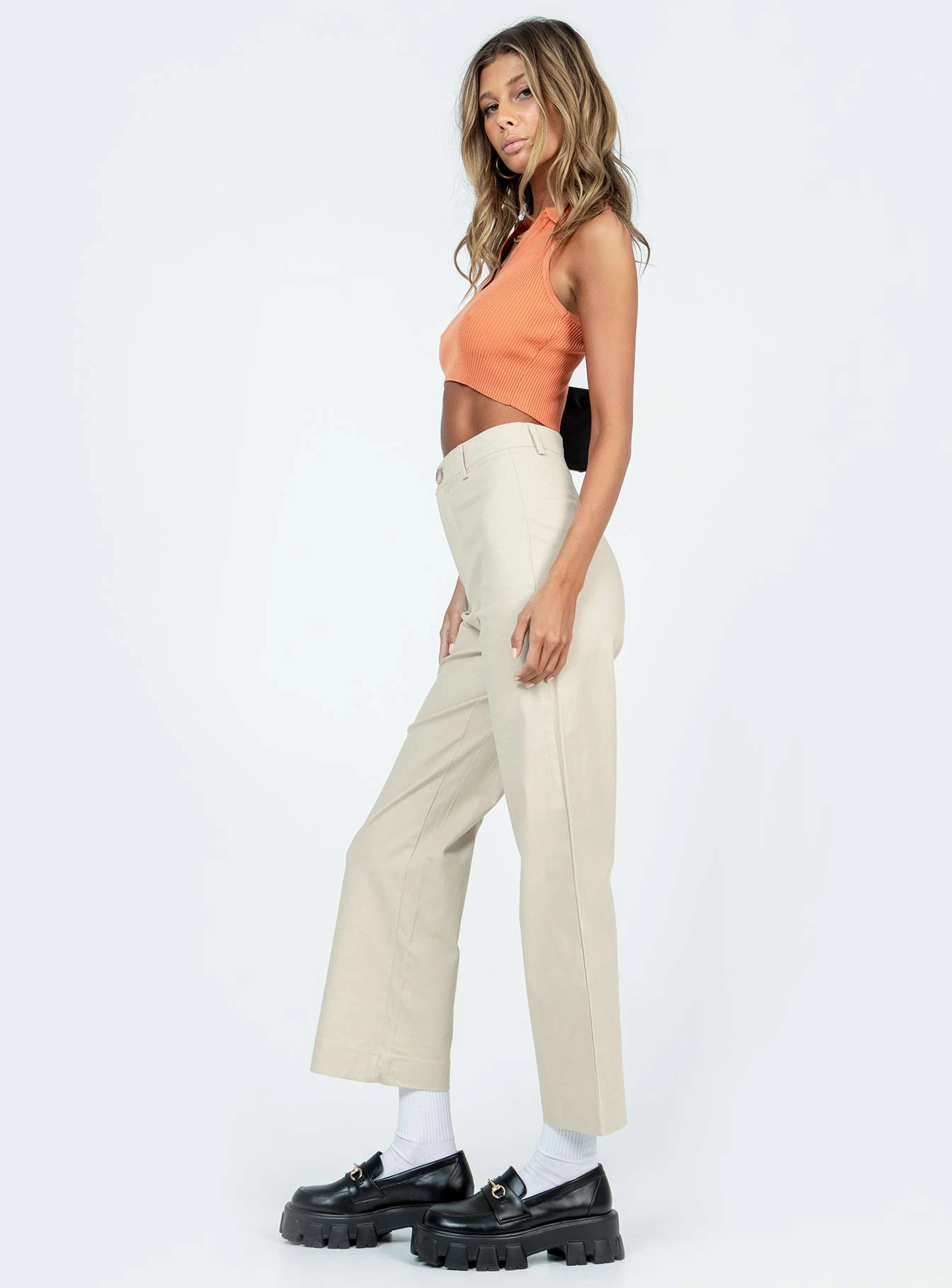 Flexible Layer Fit Carter Pants Beige
