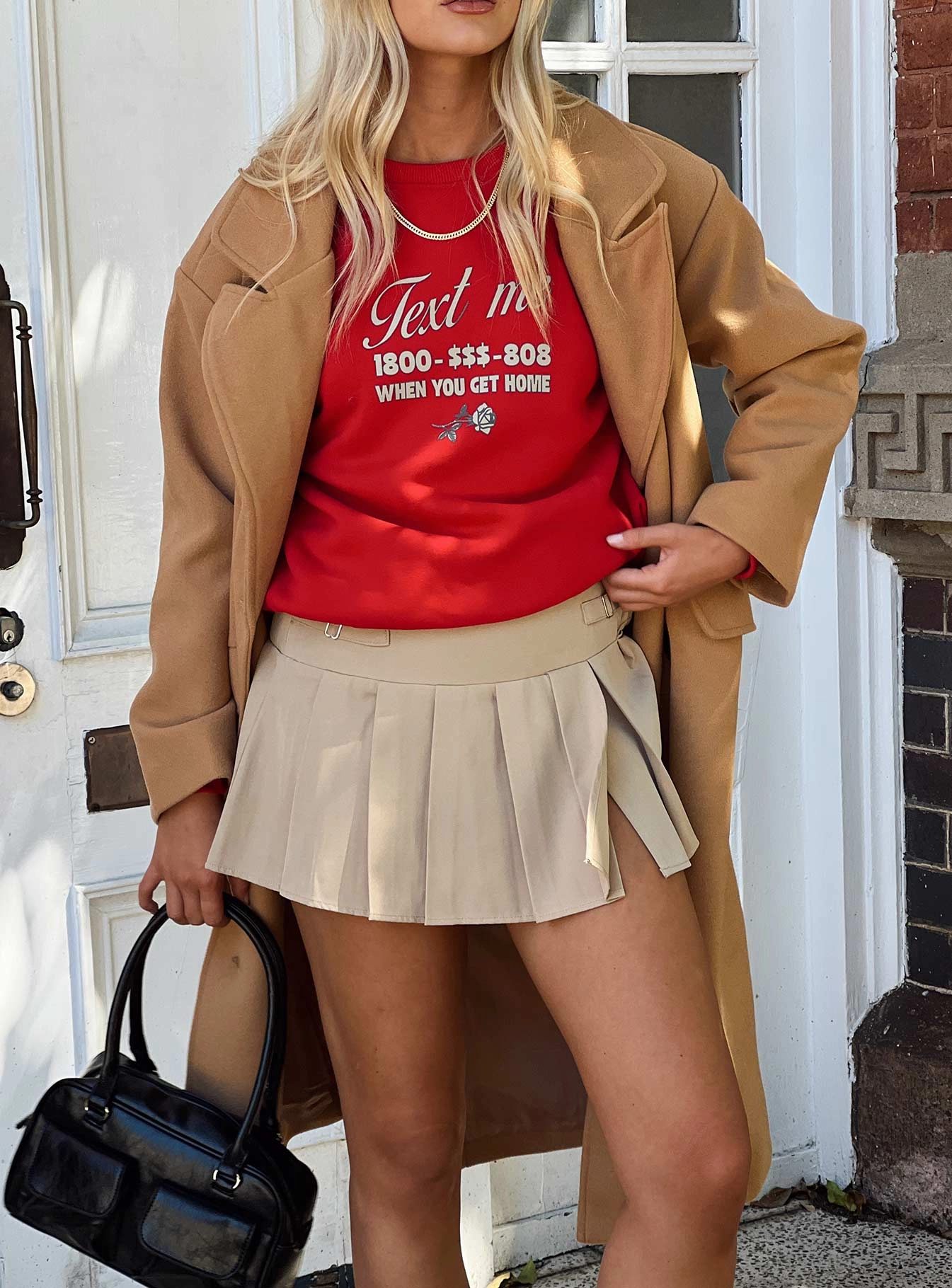 Simple Layers Cartwright Mini Skirt Beige