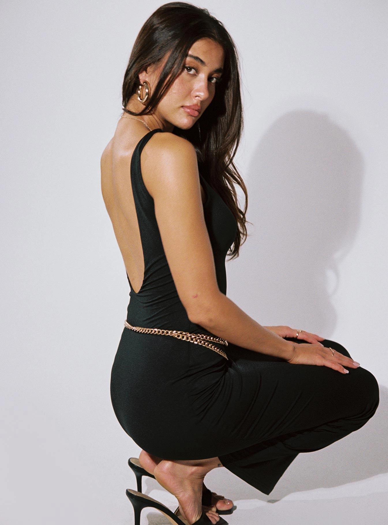 Castling Maxi Dress Black Glam Feel