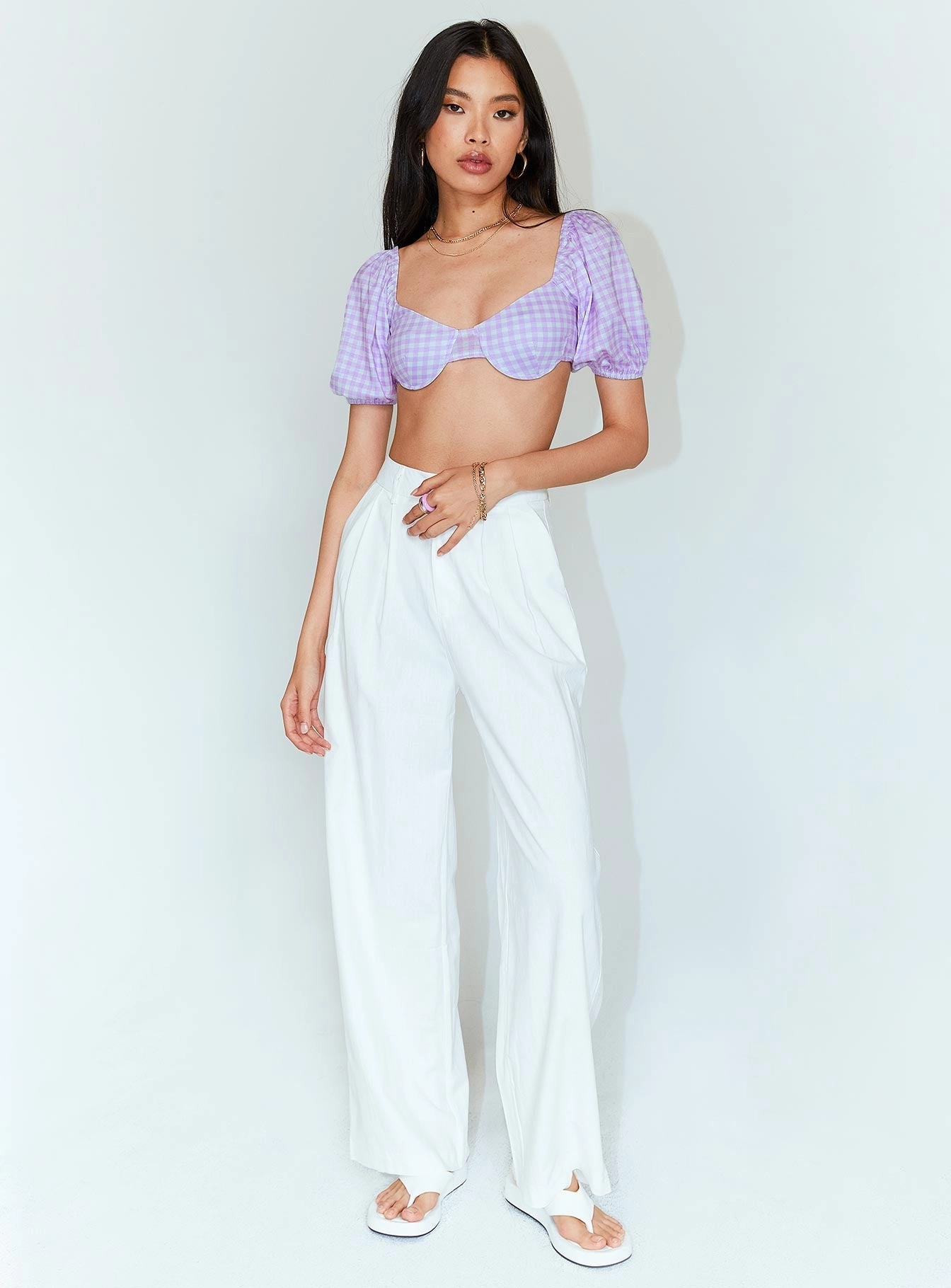 Ayla Linen Pants White Petite No Chafe