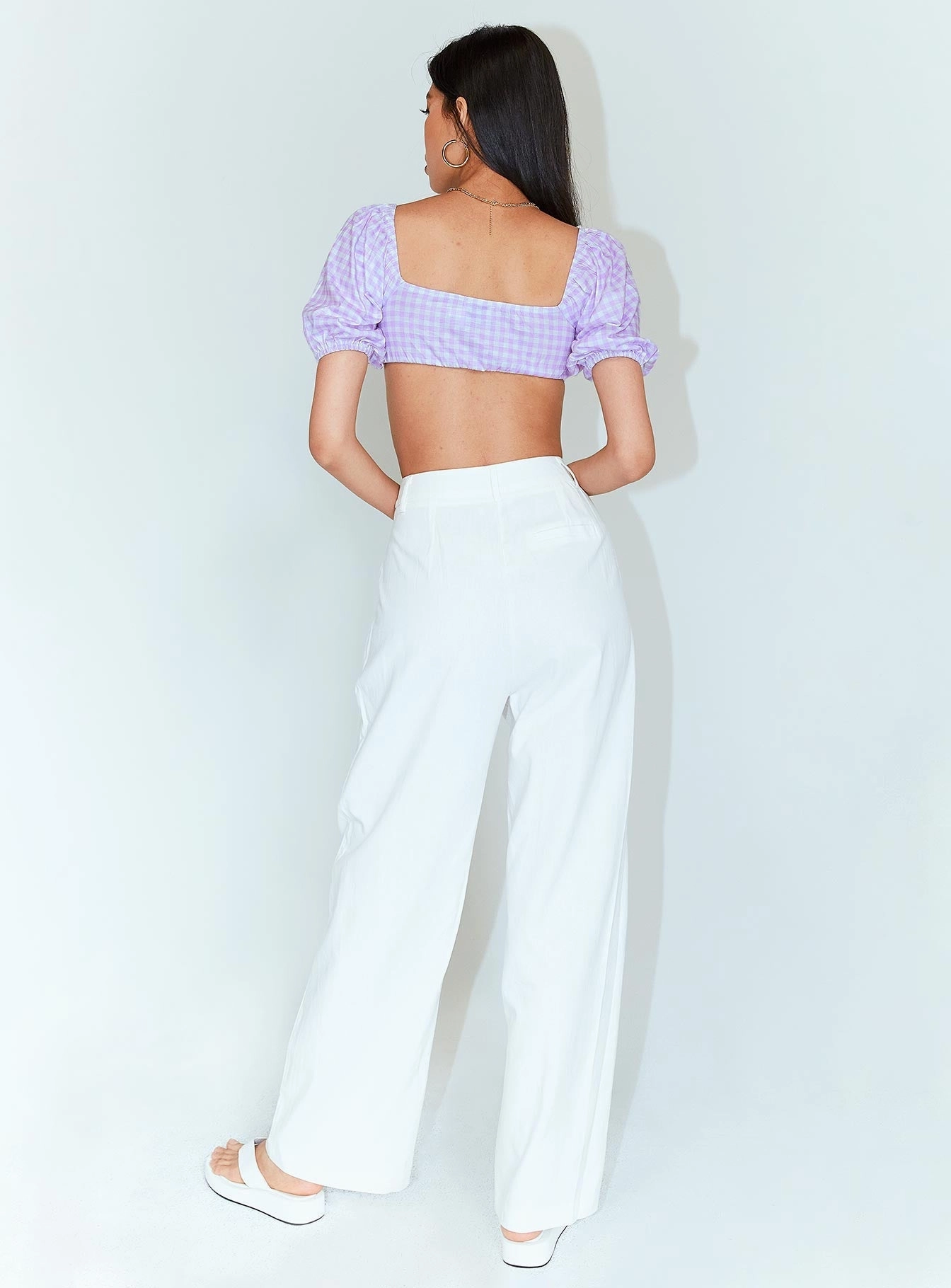 Ayla Linen Pants White Petite Weekend Comfort Eco Friendly Dye Process