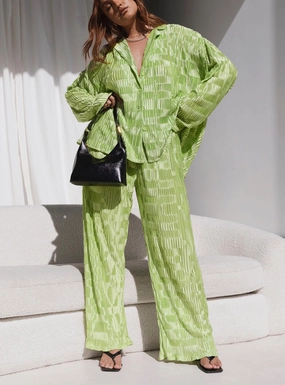 Lila Set Green Versatile Waist Flattering Waist