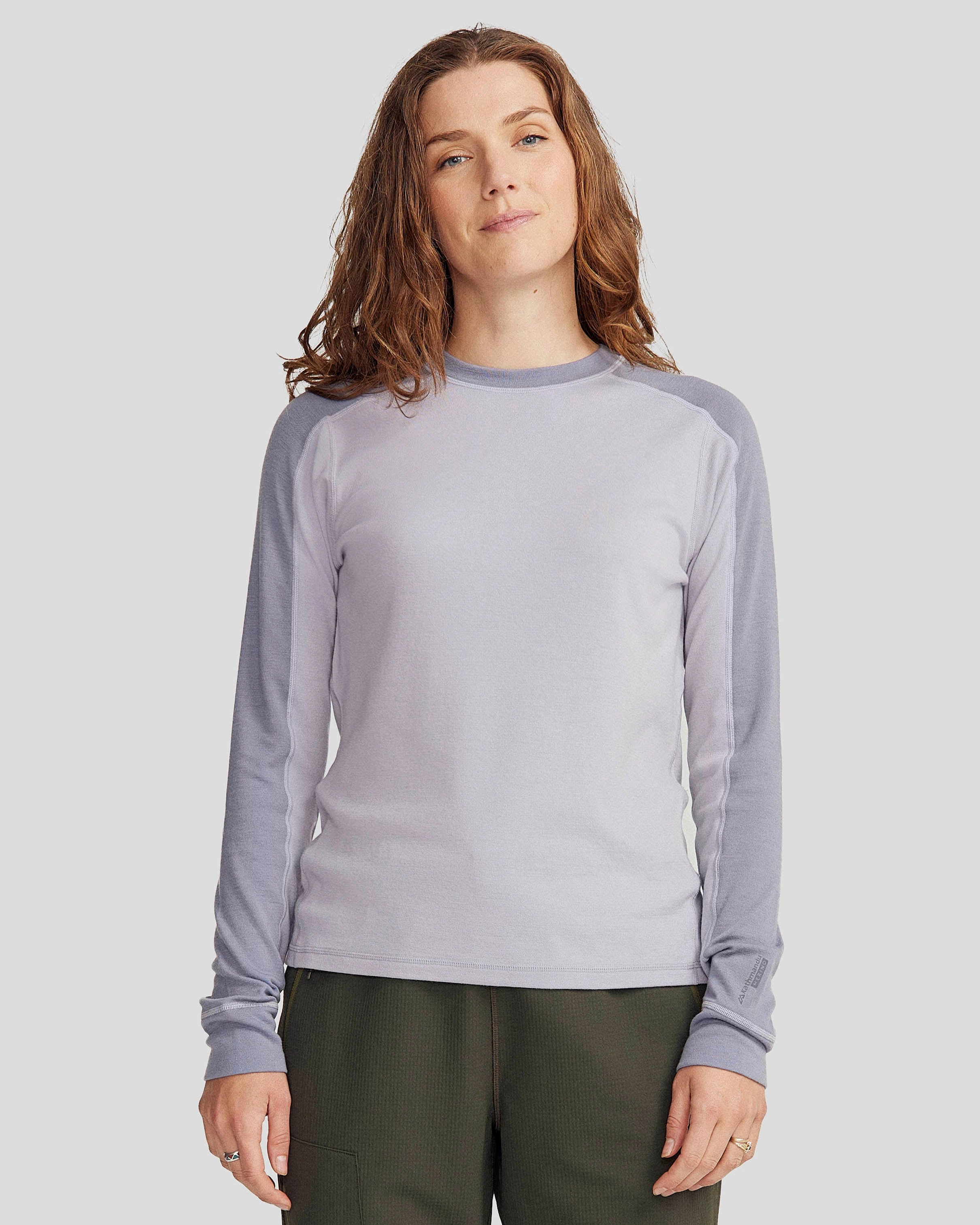 Active Layer Women's K-Merino 250 Long Sleeve Top  - Light Haze/Dark Haze
