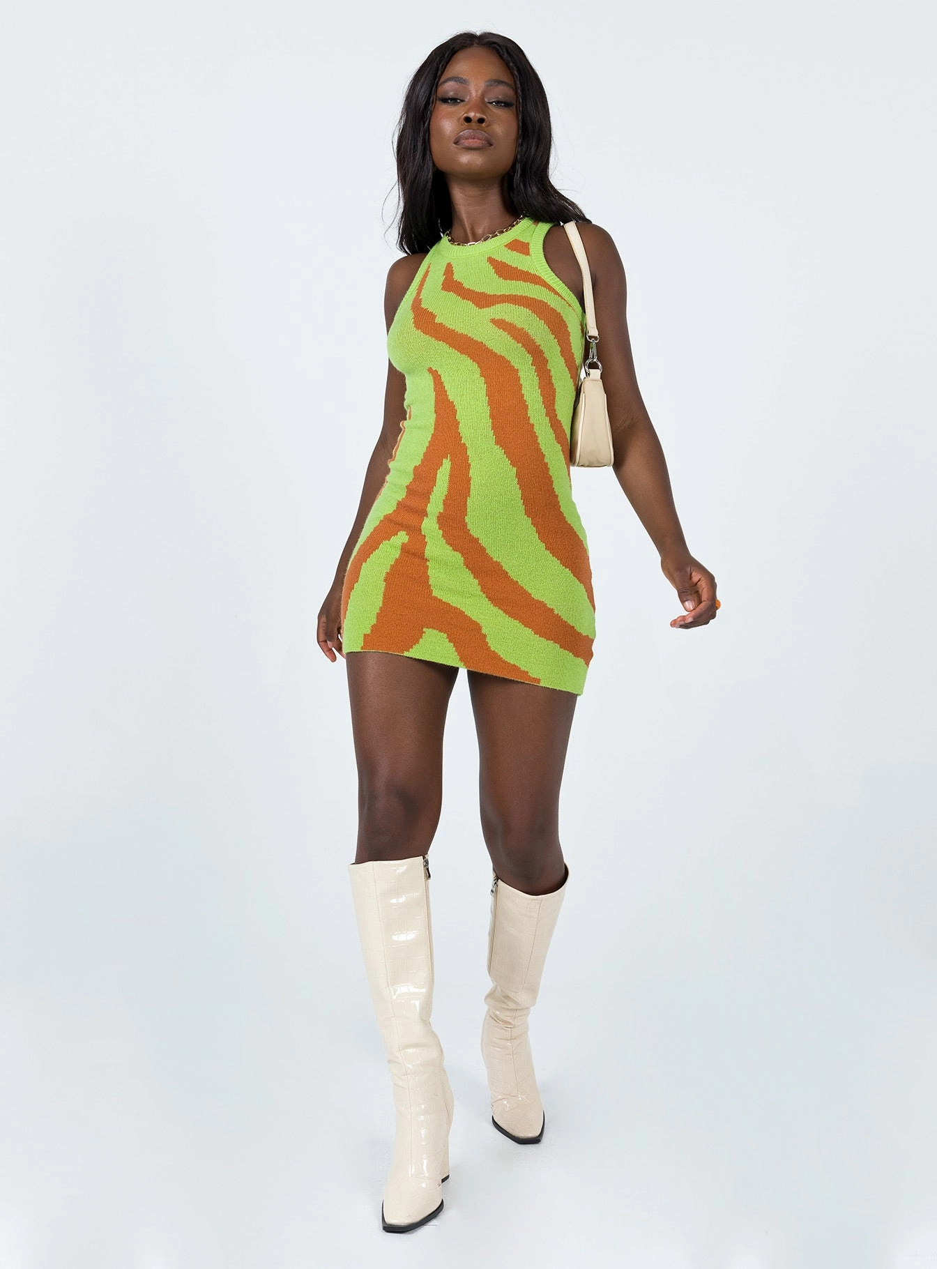 Sophisticated Line Casual Fit Felicity Mini Dress Green Multi