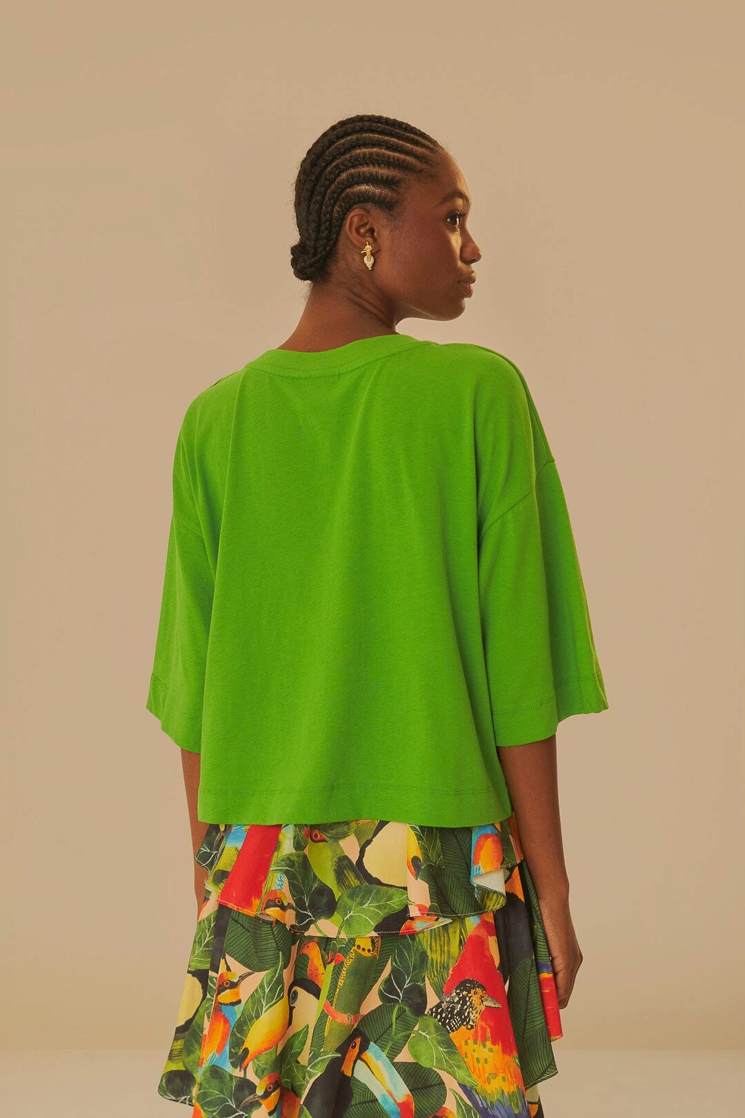 Recycled Polyester Thread Green The Eye Of The Forest Organic Cotton T-Shirt