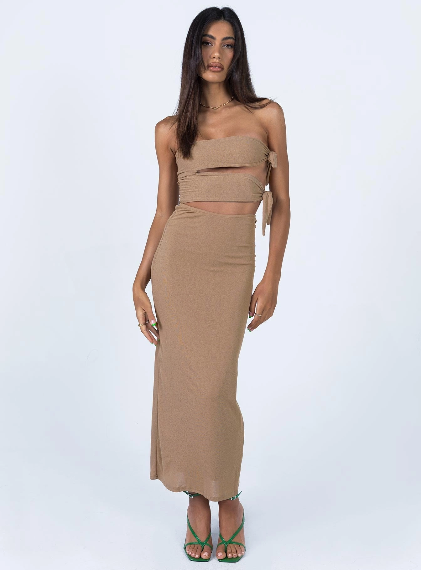 Soft Material Catherine Maxi Dress Brown