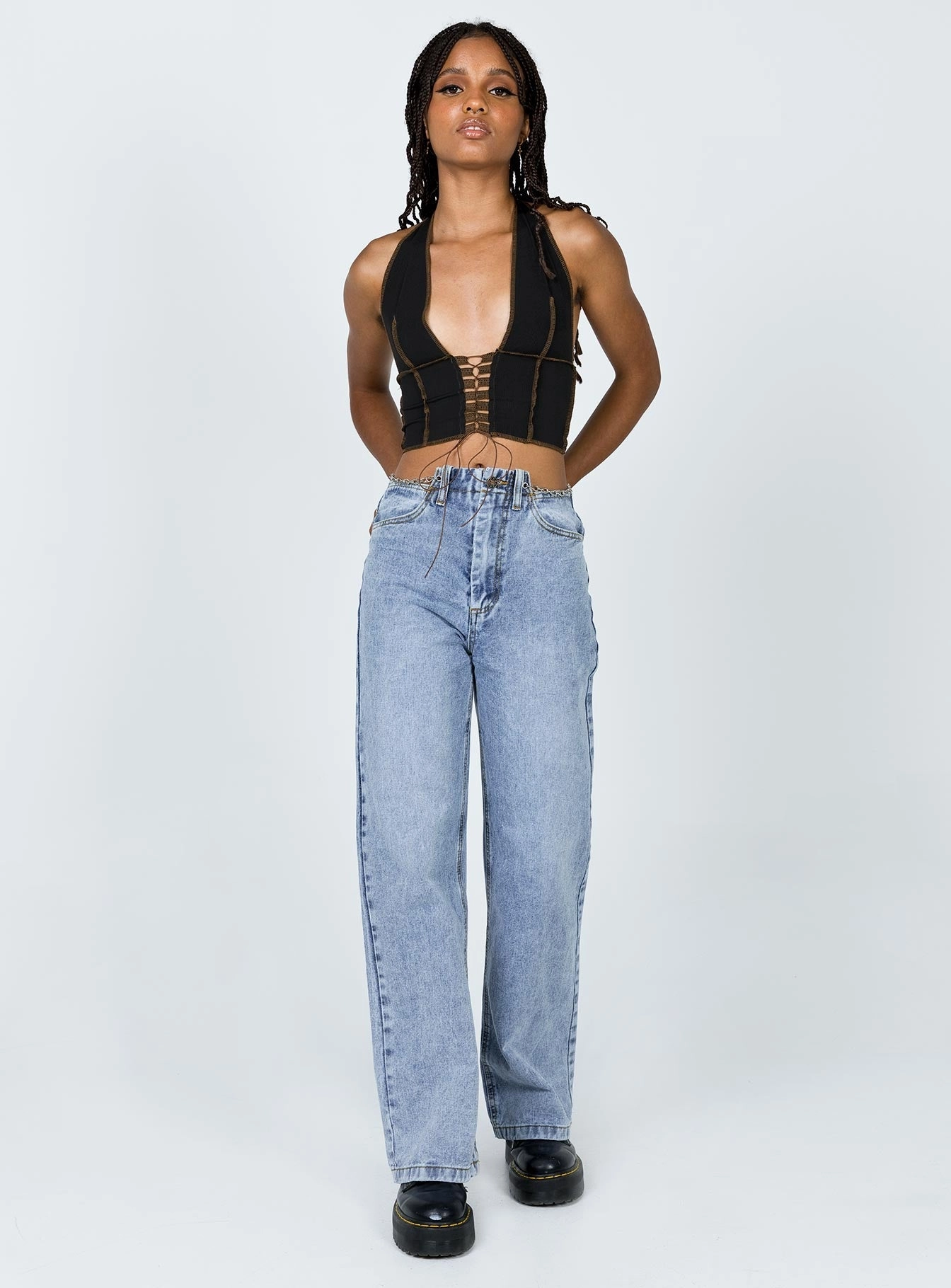 Multi Layer Knee Reinforcement Lifestyle Piece Chain Reaction Jean