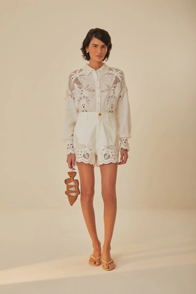 Richelieu Embroidered Shorts Clean Lines