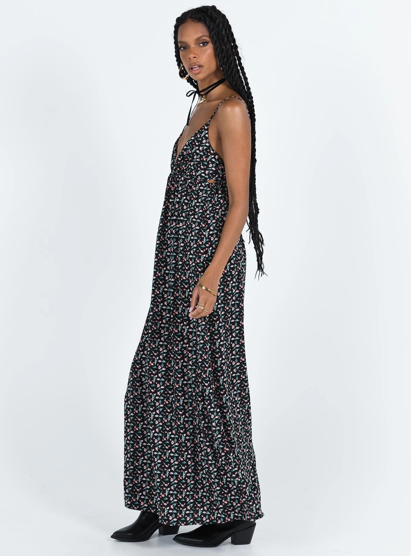 Shore Time Koko Maxi Dress Black Floral