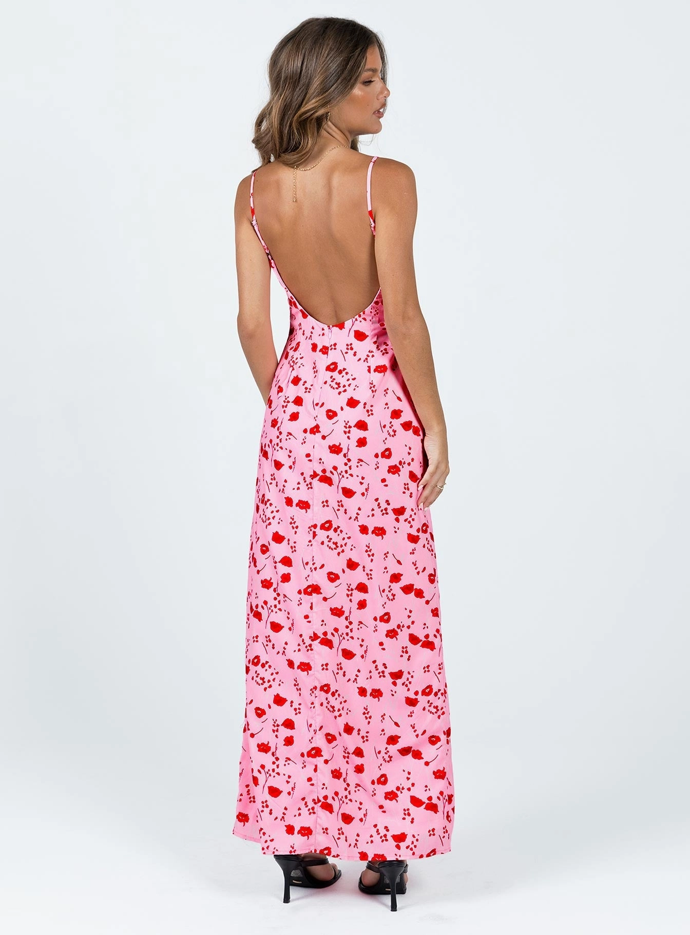 Cherry Dream Maxi Dress Pink Body Harmony Flowy Layers