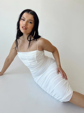 Chester Maxi Dress White Skin Touch