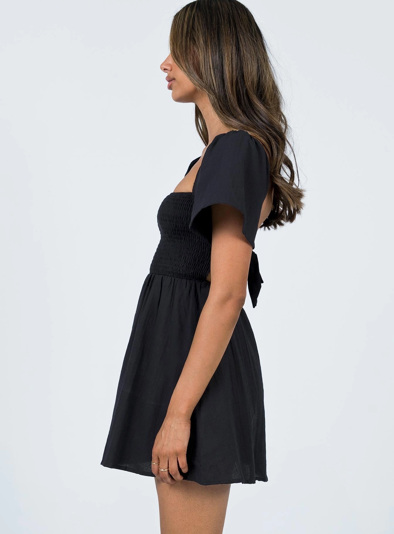 Summer Nights Mini Dress Black Petite Formal Style
