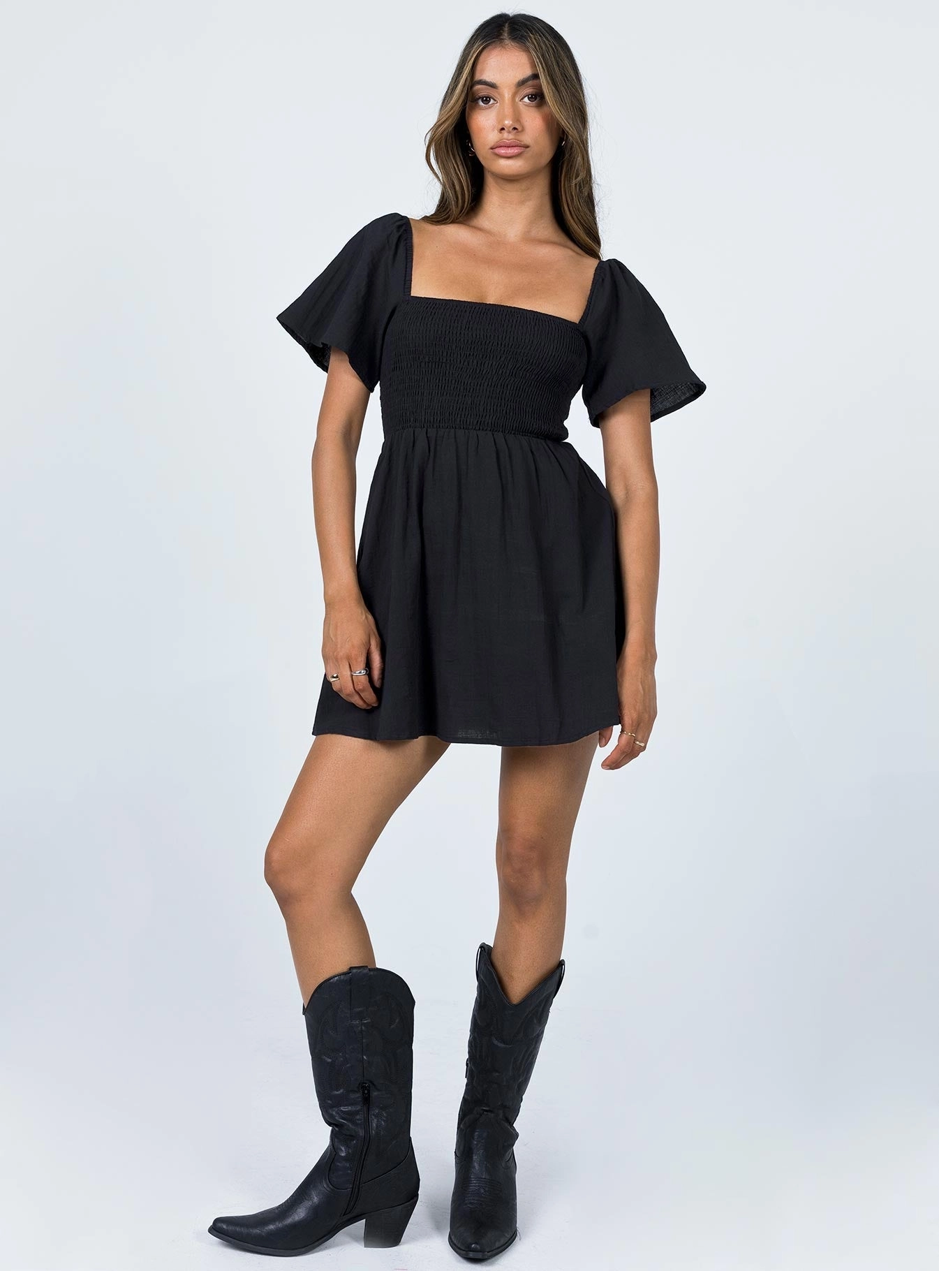 Summer Nights Mini Dress Black Petite Fall Fashion