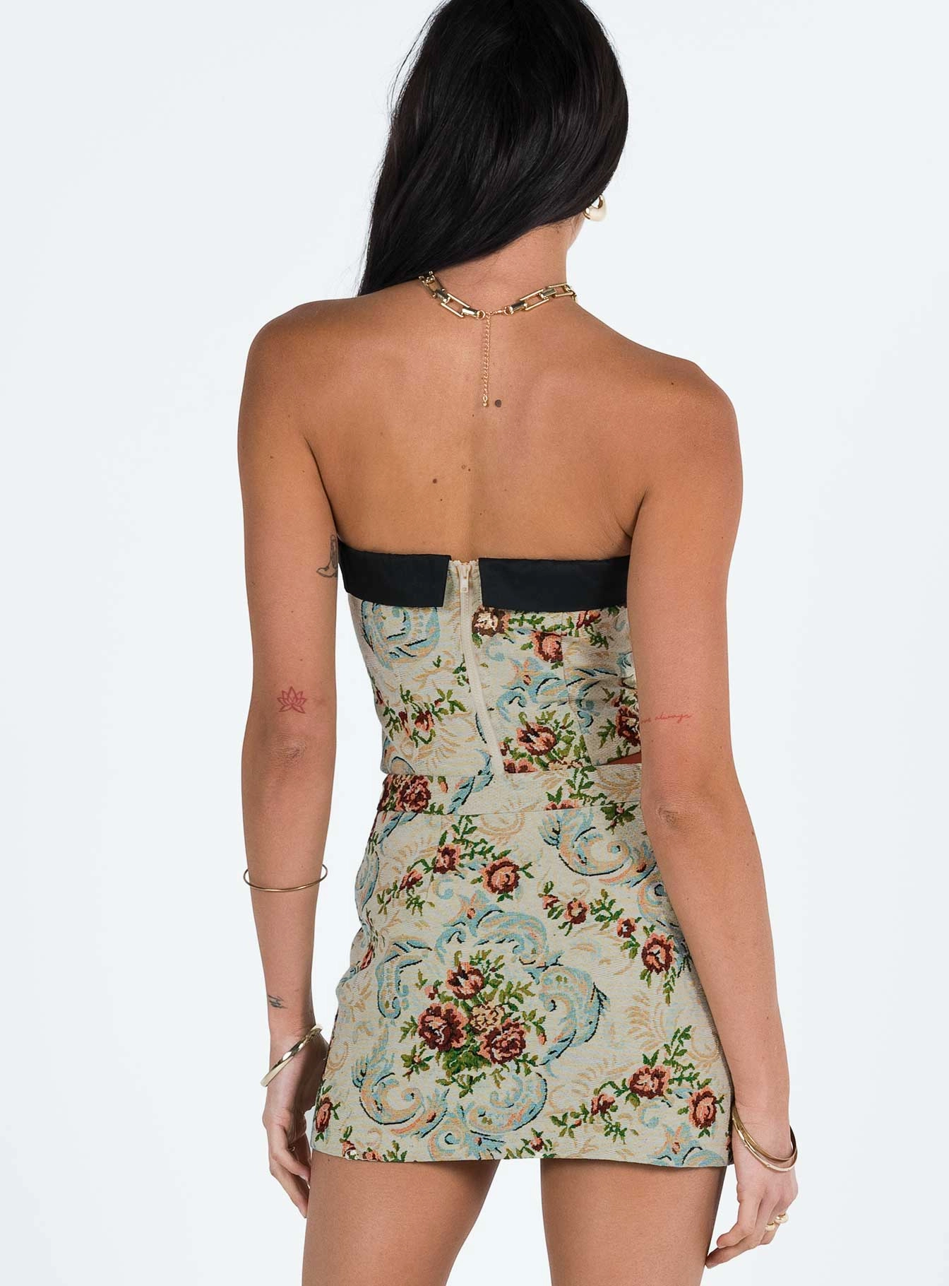 Cazale Mini Skirt Tapestry Graceful Look