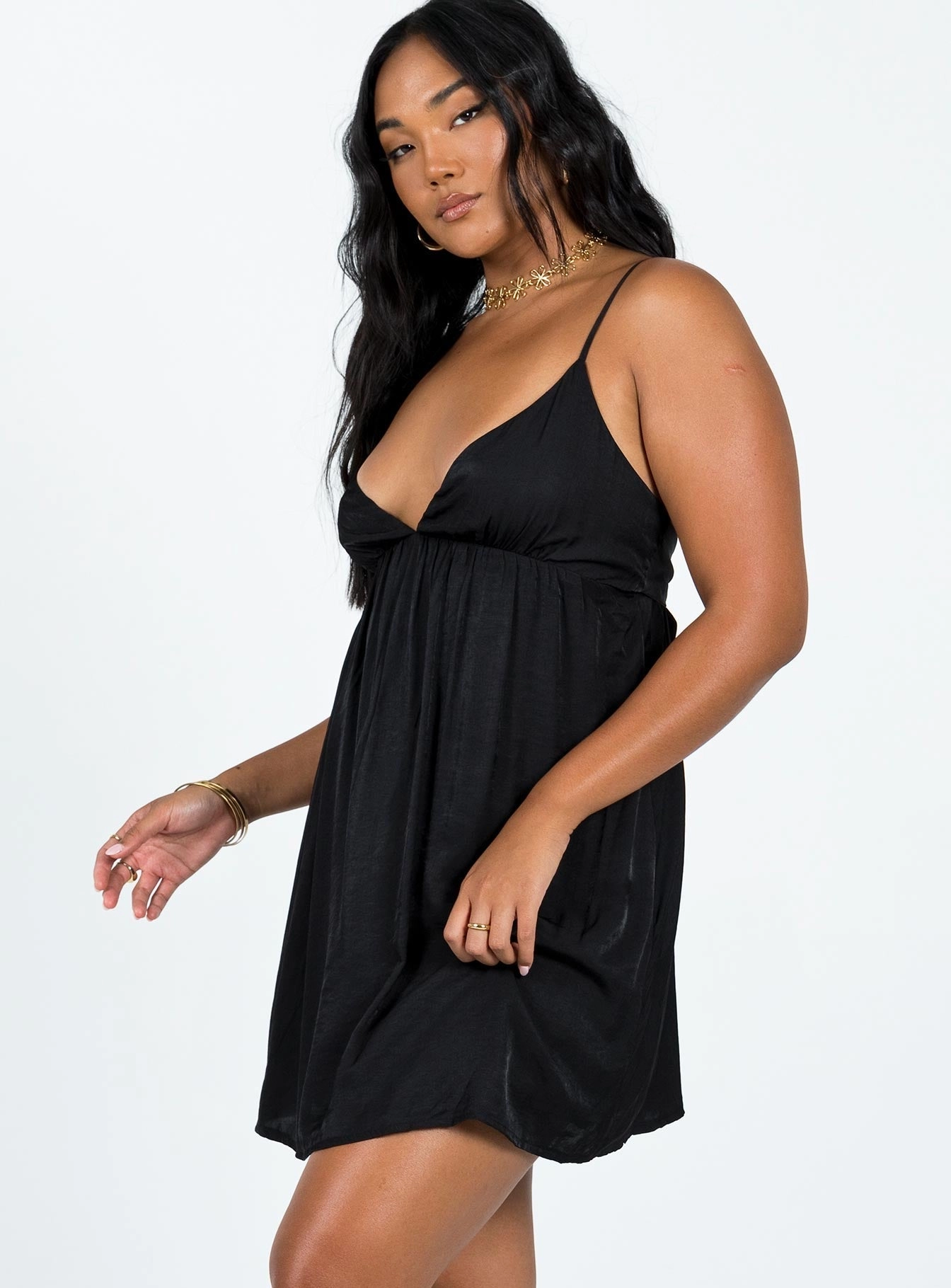 Koko Mini Dress Black Smooth Finish All-day Comfort