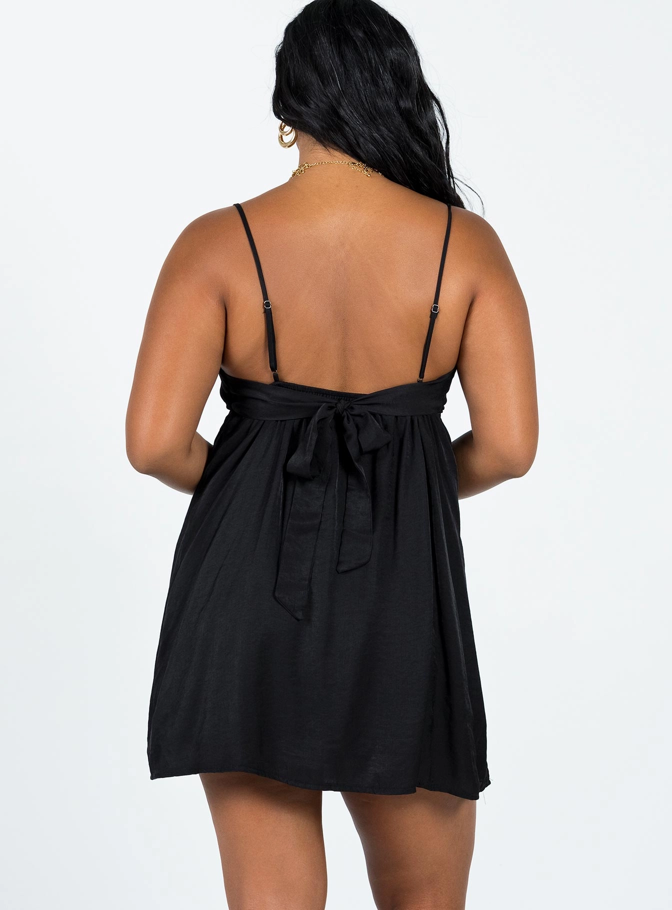 Koko Mini Dress Black ContrastStitching