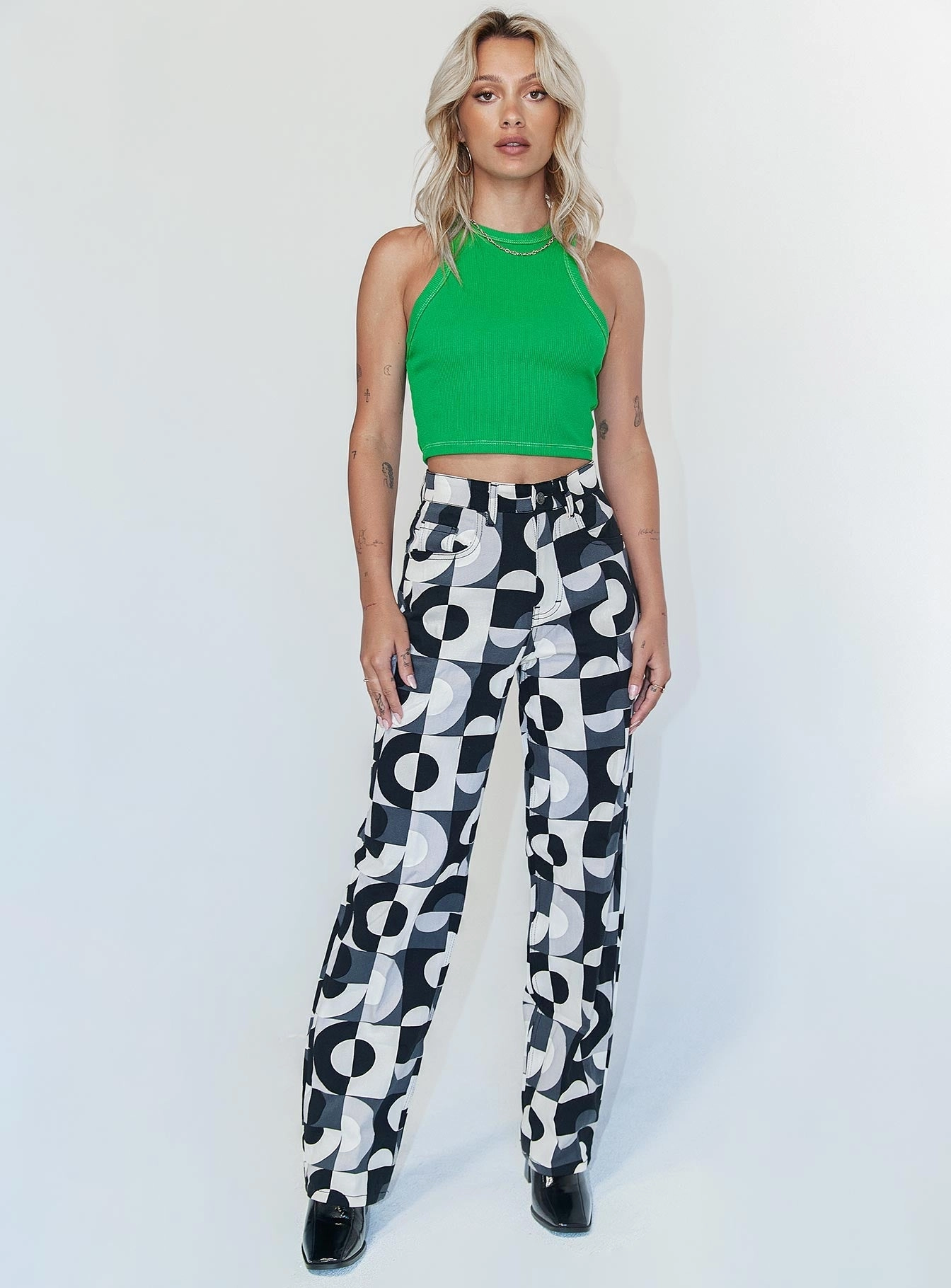 Stain Release Finish Multi Layer Knee Reinforcement Motel Parallel Jeans Retro Optic Spot