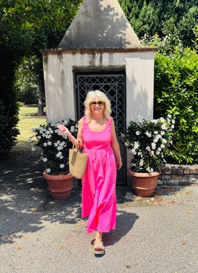 Workwear Comfort Venus Dress Neon Fuchsia