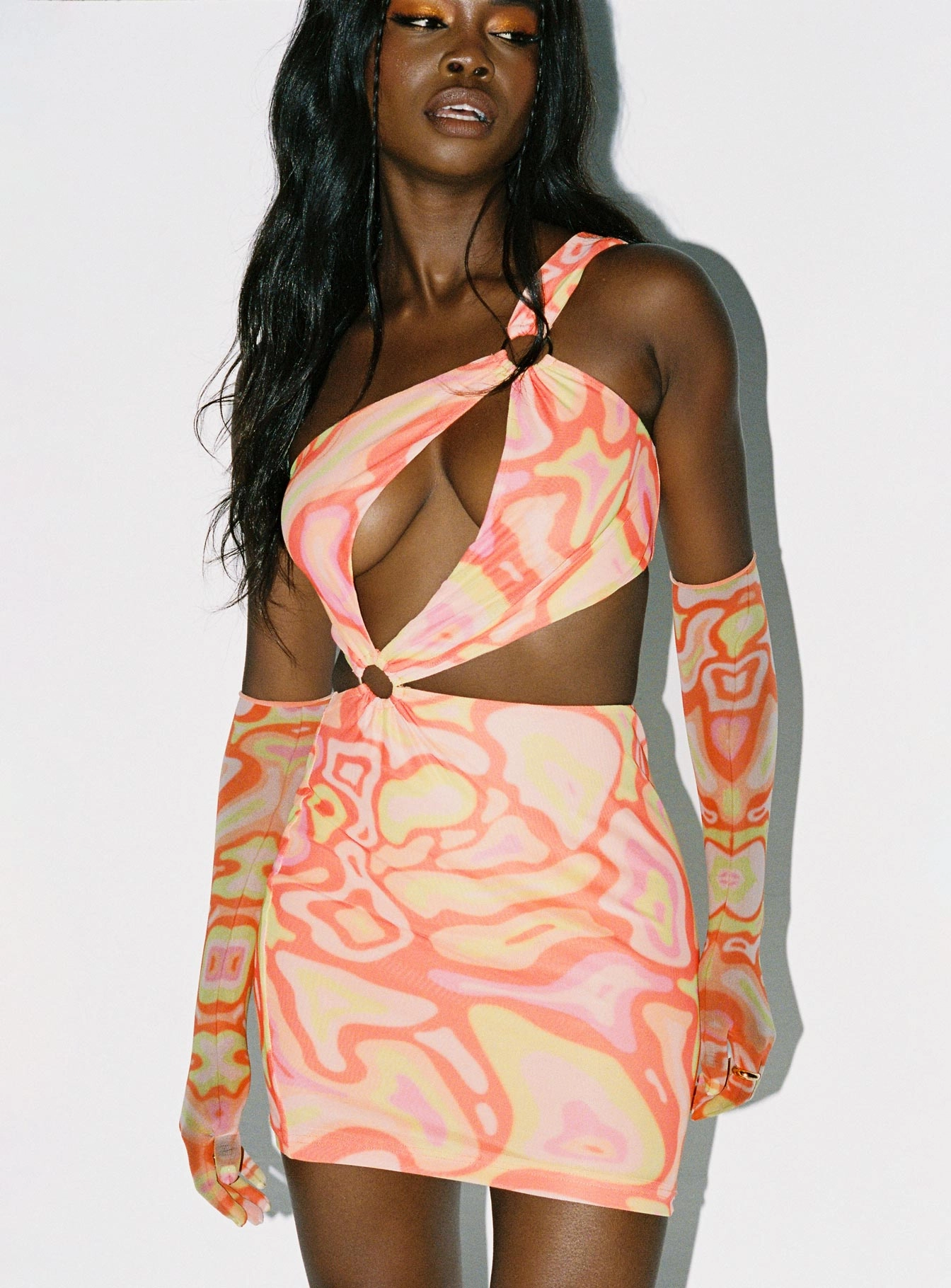 High-Low-Hem City Friendly Greater Power Mini Dress Multi