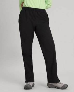 Durable Hemming Women's Trailhead Stretch 2.5-layer Rain Pants - Black Stingray