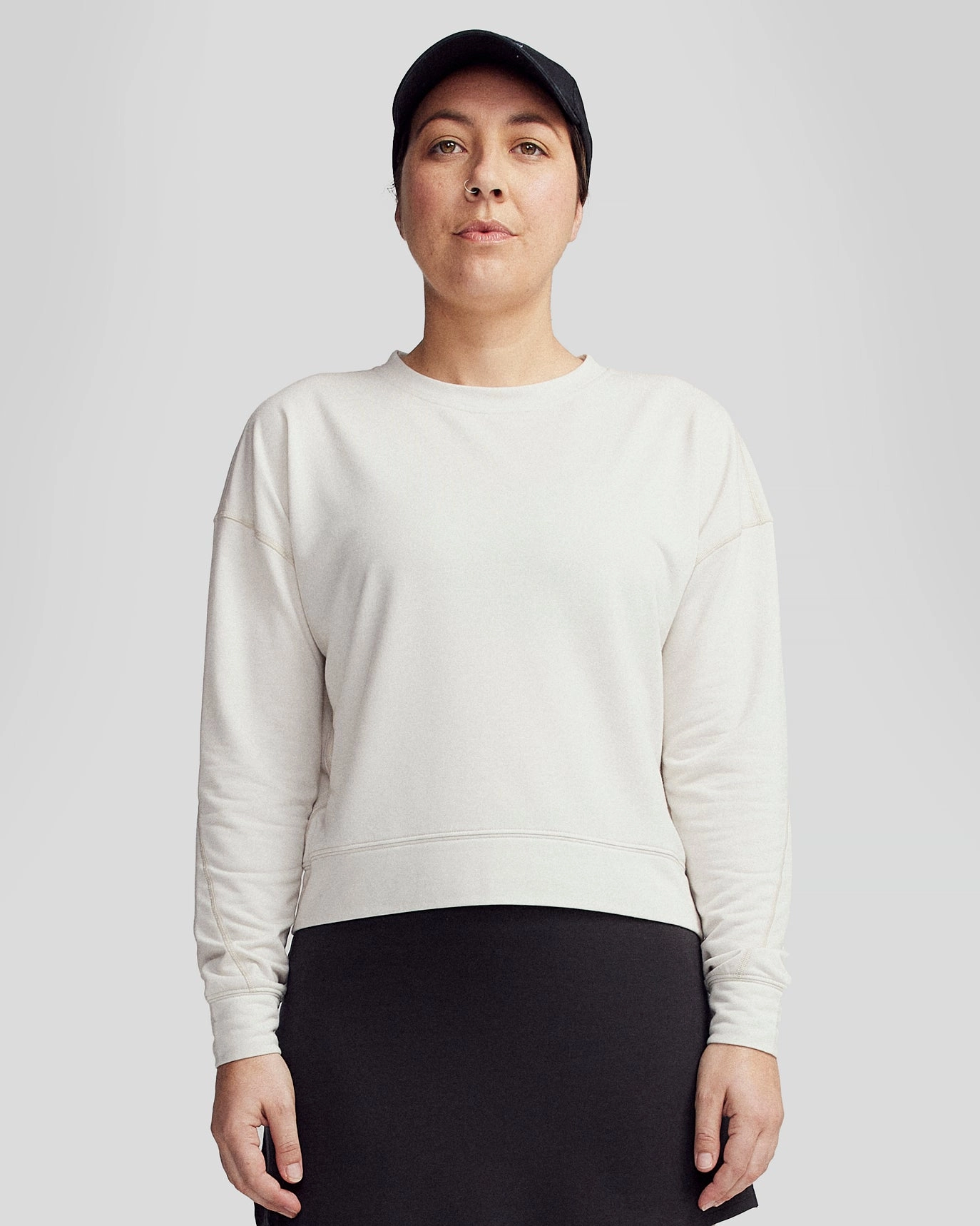 Women??s Anytime Crew Sweatshirt - Shroom Marle Breathable Movement