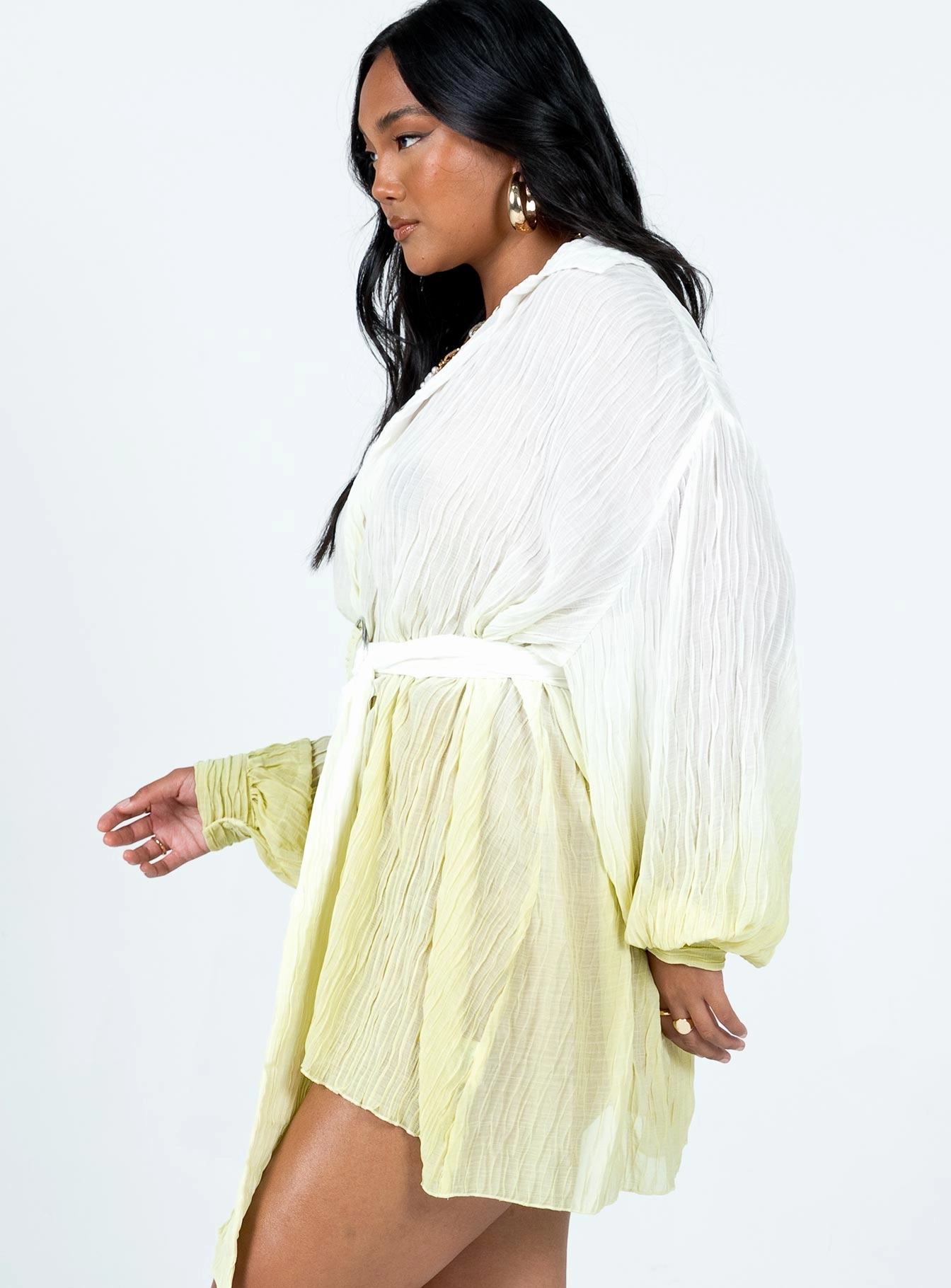 Timeless boho dress Tune In Shirt Dress Green