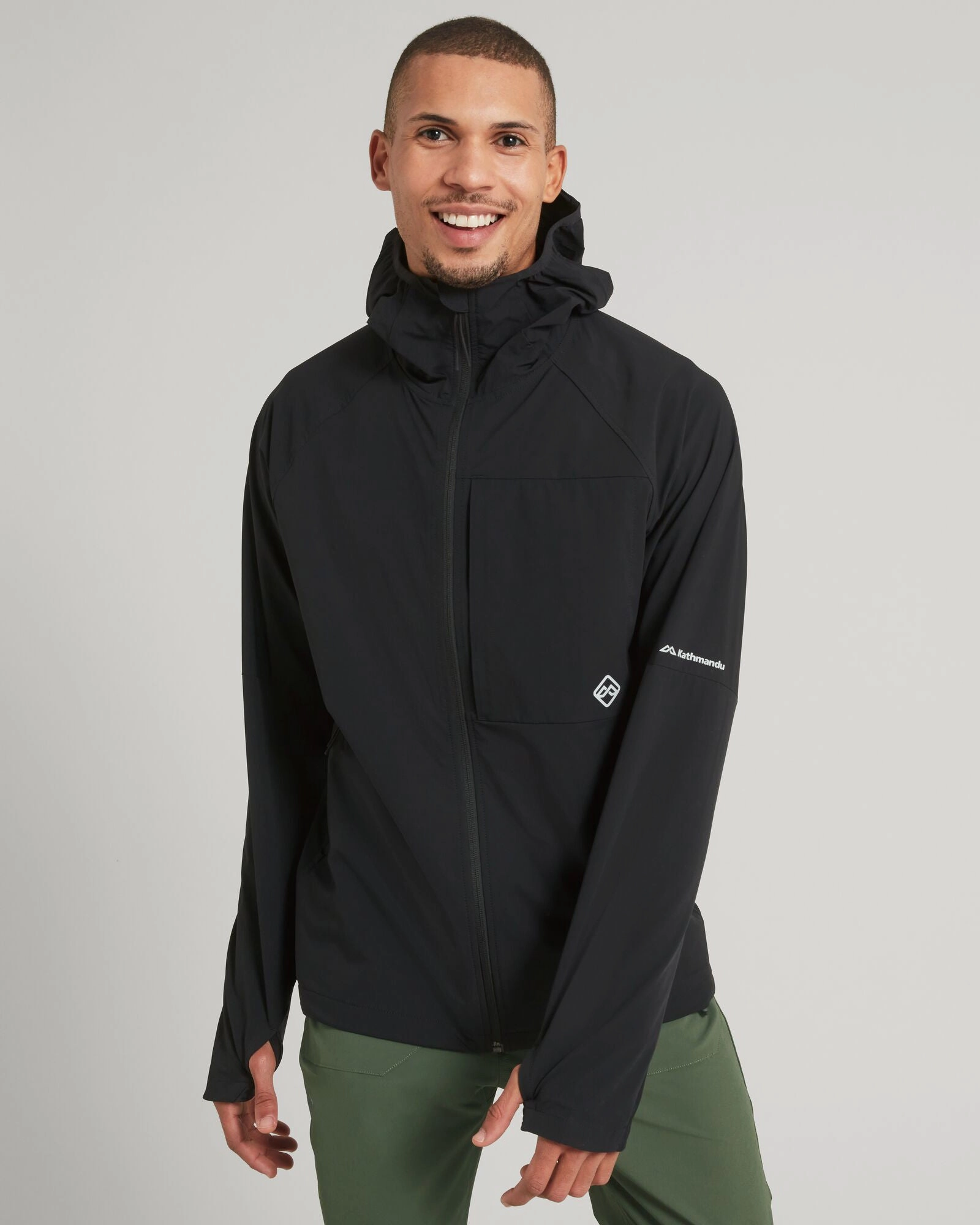 MultiPocket Layout ULT-Hike Men's Hooded Jacket - Black