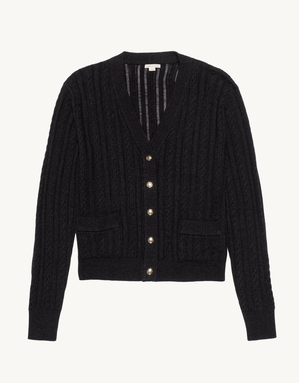 Unsubscribed Wool Silk Cable Cardigan Eco Conscious Manufacturing Roomy Comfort