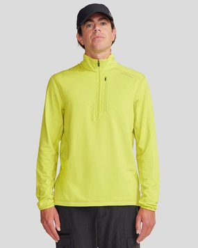 Cozy And Warm Chilly Season Wear Men's Seeker Fleece ? Zip Pullover - Bright Moss