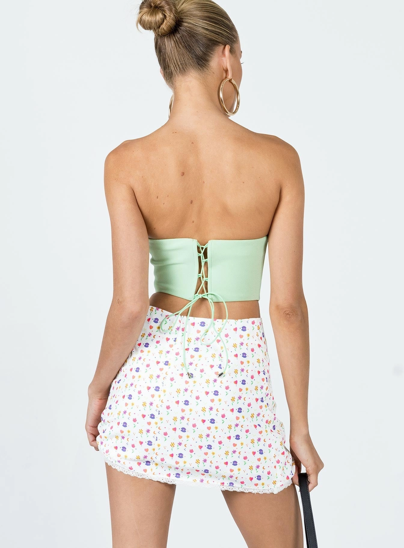 Stretch Fabric Choni Mini Skirt Multi
