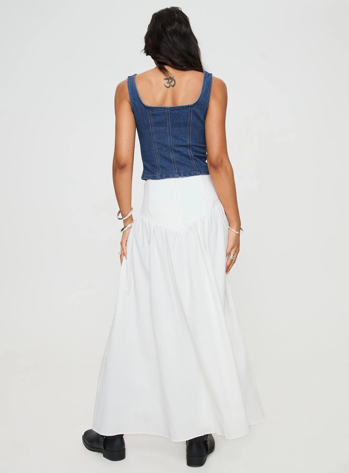 Cillie Maxi Skirt White Easy Care