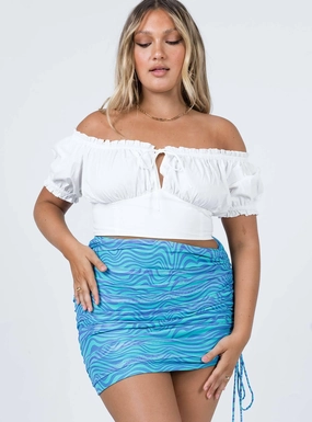 Sustainable Fabric Cinzia Mini Skirt Blue